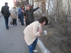 Работники библиотеки для юношества им. И.Б. Курлата высадили несколько кустов можжевельника