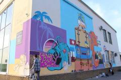 Здание автовокзала украсили муралом